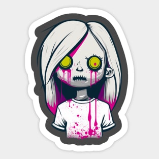 Emo Zombie Girl Sticker
